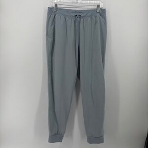 Under Armour Womens Large Gray Joggers HeatGear Loose Fit Drawstring Pockets
